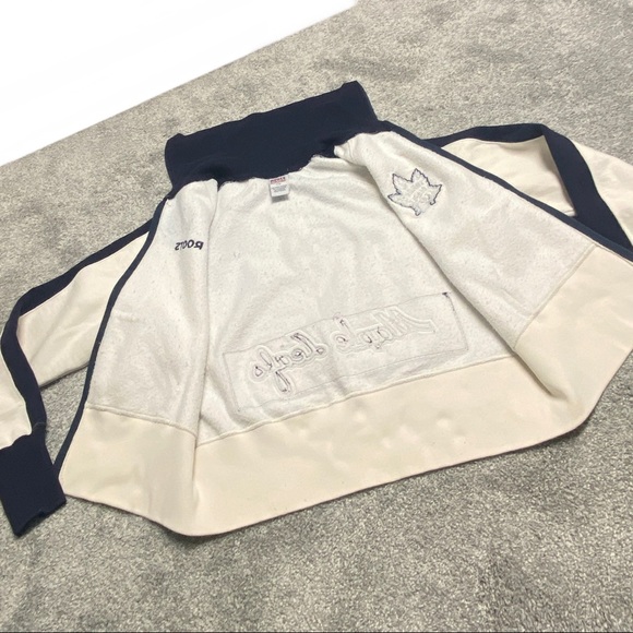 Rare Off-White Vintage Roots Toronto Maple Leafs Zip Up, L - Picture 9 of 16